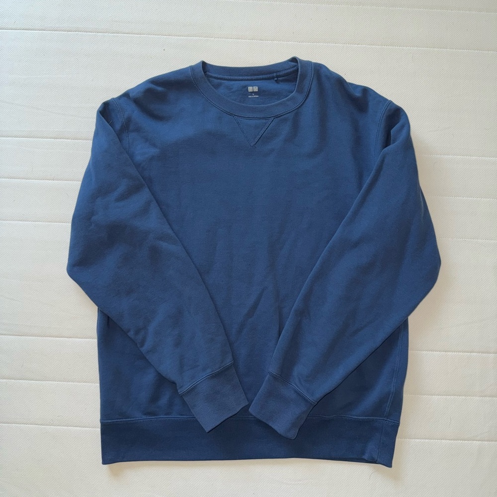 Uniqlo Blue Crewneck Sweater Classic Pullover